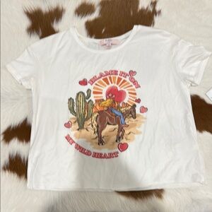 Kids White Graphic T-Shirt